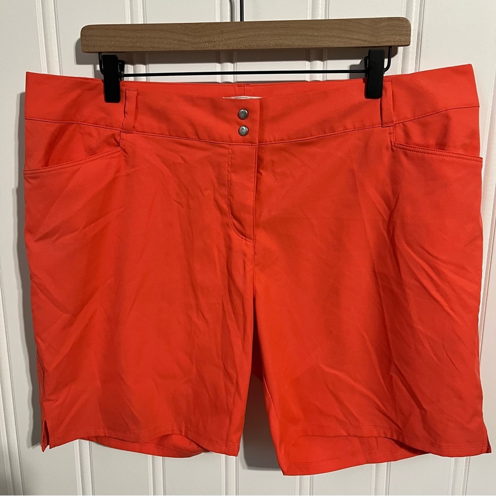 Adidas Climalite Golf Athletic Bermuda Mid Rise Flat Front Shorts Women’s 16